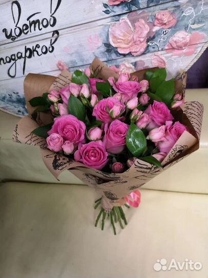 Цветы розы букет