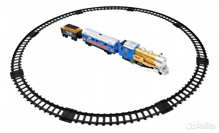 Железная дорога на батарейках свет звук дым, 0611