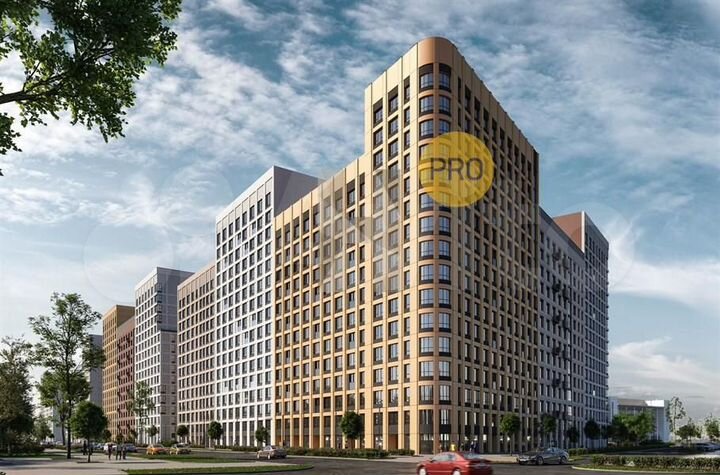 2-к. квартира, 51,6 м², 4/16 эт.