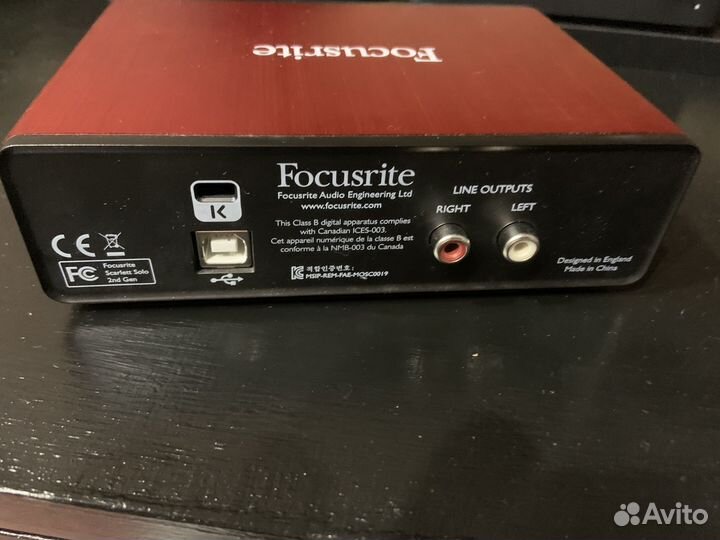 Звуковая карта focusrite scarlett solo 2rd gen