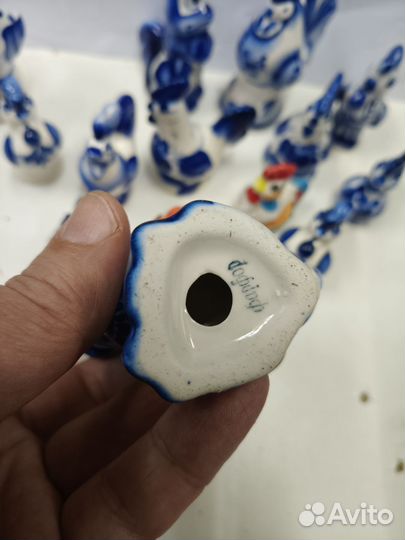 Статуэтка Петушок. Гжель фарфор