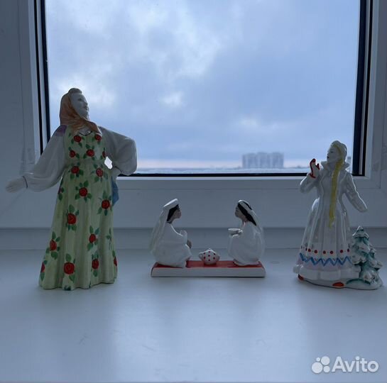 Фарфоровые статуэтки времён СССР, реставрация