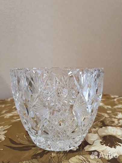 Красивая хрустальная ваза из СССР