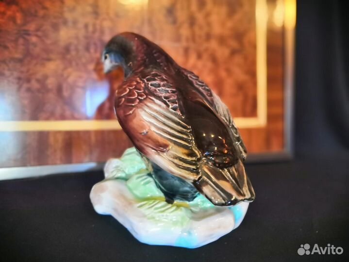Фаянсовая фигурка «Куропатка», скульптор Кожин П