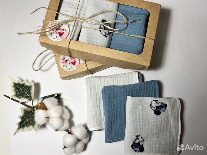 Муслиновые салфетки(платочки)