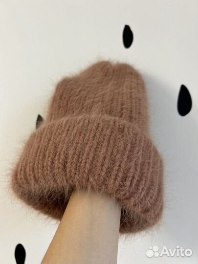 Комплект: шапка и бактус, пух норки