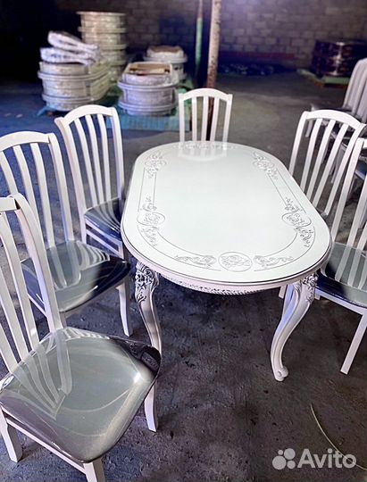 Стол и стулья арт 7866