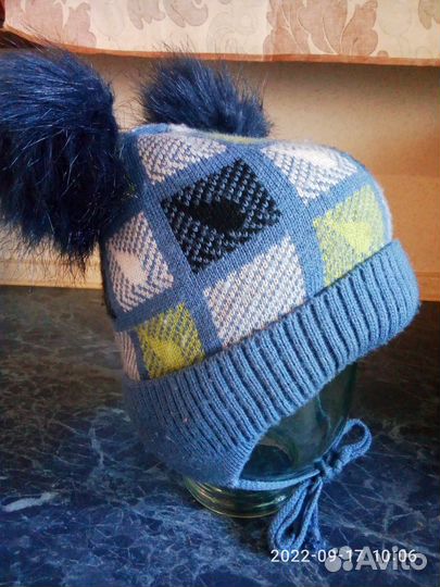 Шапка Зимняя для Мальчика на 2.5-3 года Тёплая