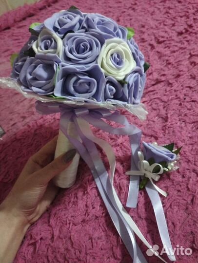 Свадебный букет дублер +бутоньерка