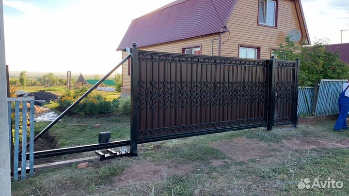Ворота кованые Откатные