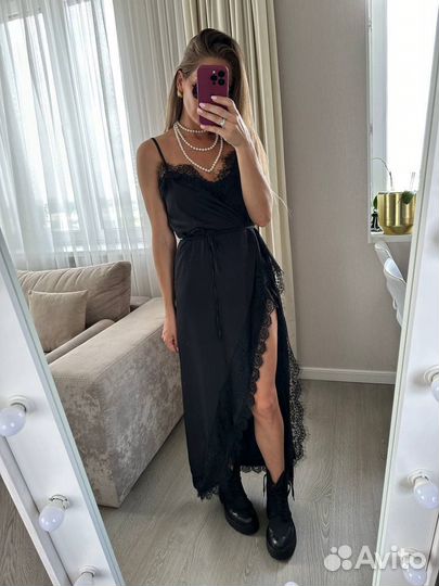 Стильное платье комбинация в стиле zara