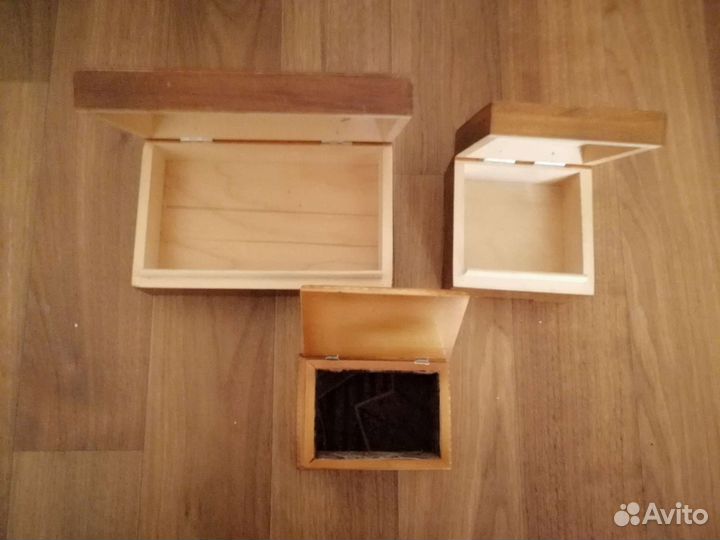 Шкатулки, дерево, цена за всё