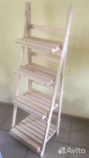 Стеллаж деревянный складной
