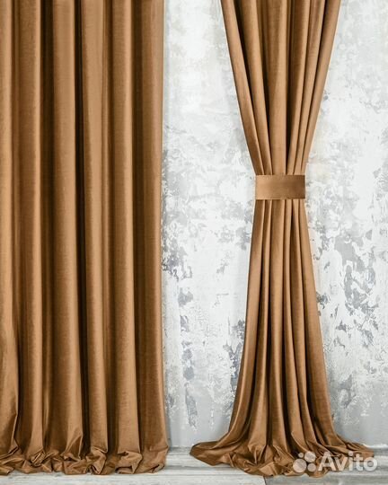 Шторы бархат Беллиссимо тоффи новые пошив