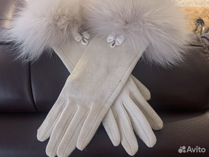 Перчатки трикотажные женские