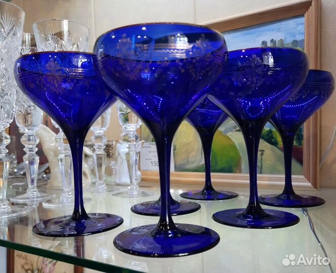 Набор фужеров Богемия Кобальт