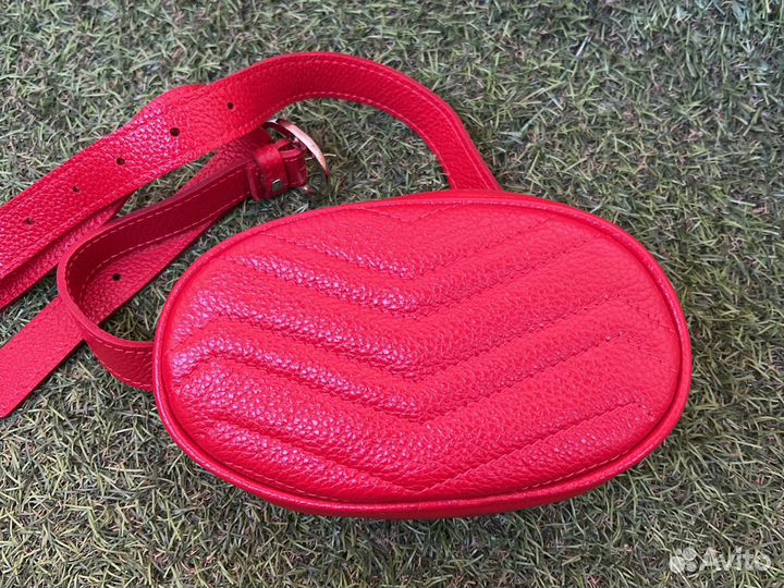 Поясная сумка натуральная кожа