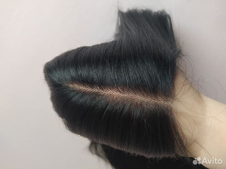 Новый парик черный на сетке lace front 70см
