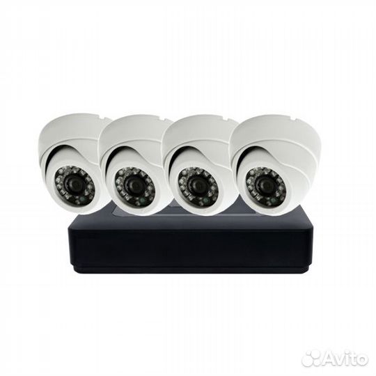 Комплект видеонаблюдения на 4 камеры для помещений