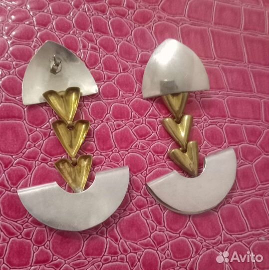 Редкие винтажные серьги Мексика