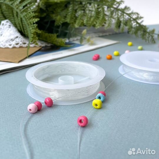 Резинка силиконовая прозрачная круглая для плетени