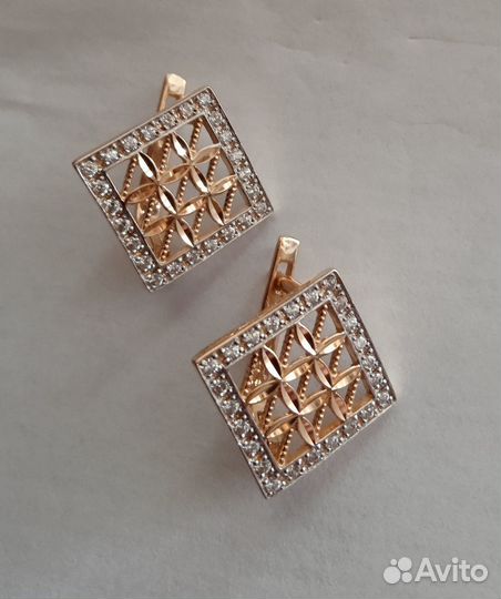 Серьги золото