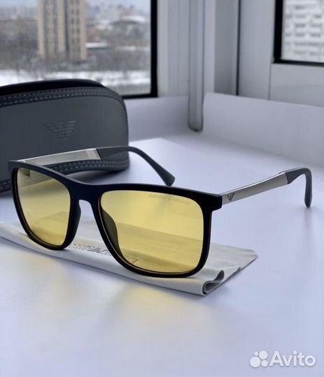 Очки emporio armani желтые поляризационные