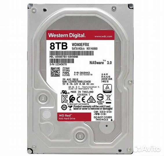 Жесткий диск Western Digital WD Red 8 тб 5400rpm