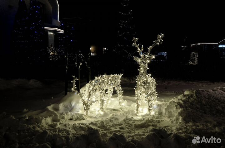 Украшение домов гирляндами