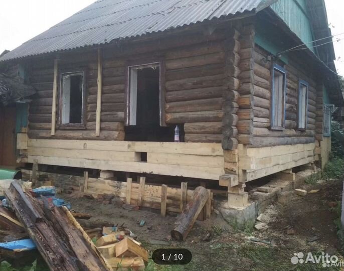 Подъем дома замена венцов