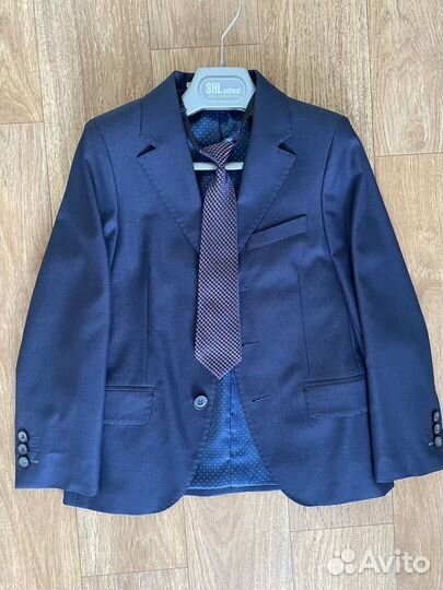 Школьный костюм для мальчика синий 128