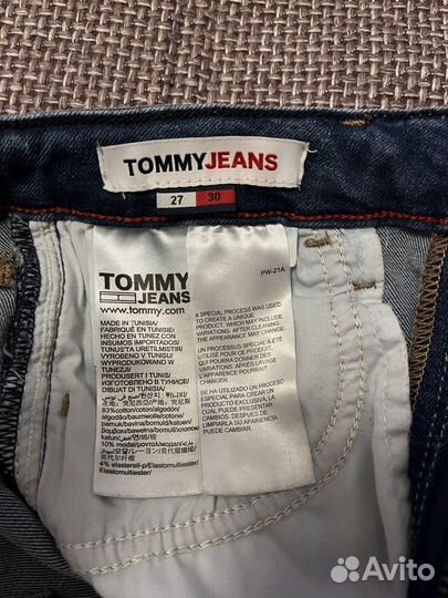 Оригинальные джинсы Tommy Jeans (синие, розовые)