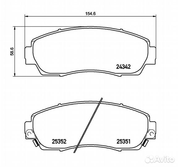 Колодки тормозные передние Honda CRV