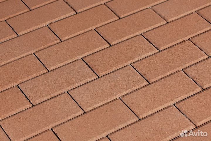 Брусчатка кирпич 200х100х40 красный
