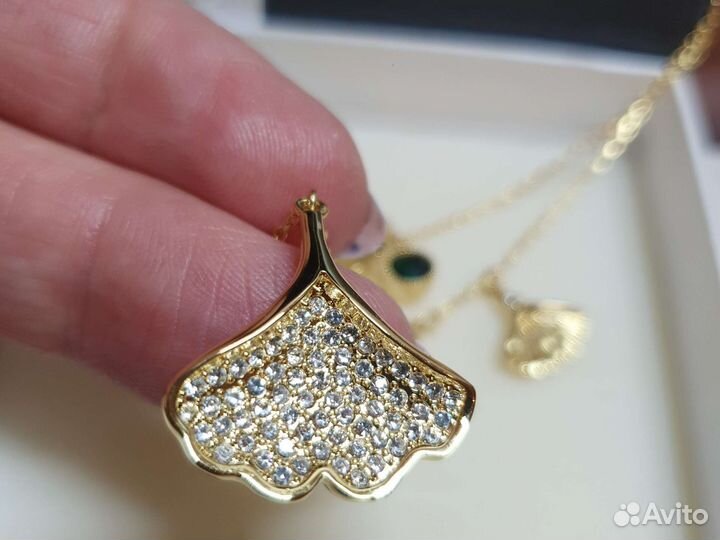 Комплект подвеска +серьги swarovski