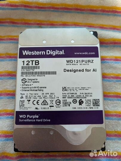 Жесткий диск WD 12tb (wd121purz) донор не рабочий