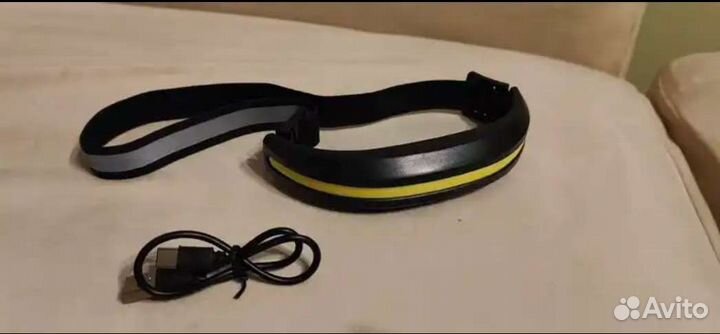 Фонарик налобный светодиодный аккумуляторный