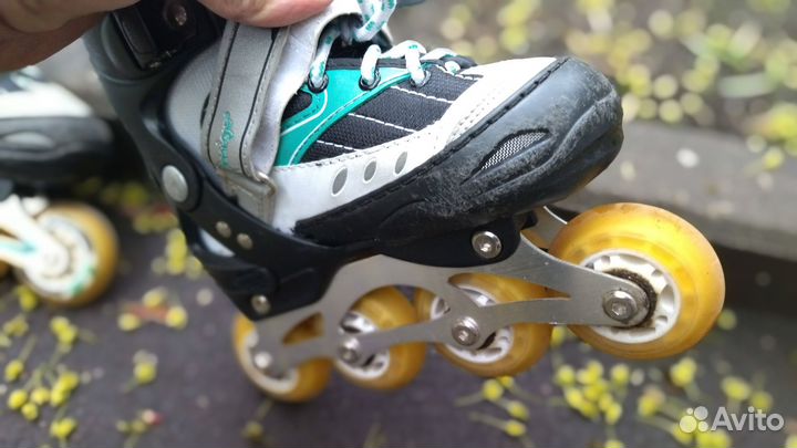 Роликовые коньки детские раздвижные размер 30-33