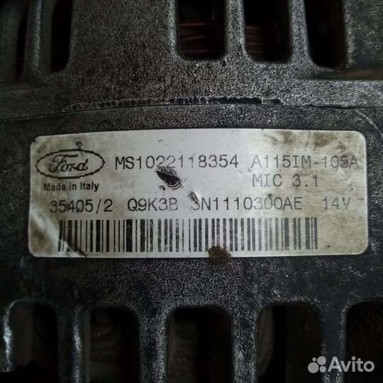 Генератор ford focus 2 1.6 105 ампер