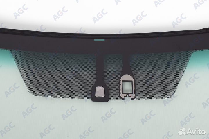 AGC toyota camry 2011-2014 стекло ветровое зеленое/зеленая полоса + шумоизоляция -С полным обогревом