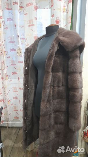 Шикарная норковая шуба р. 40-44