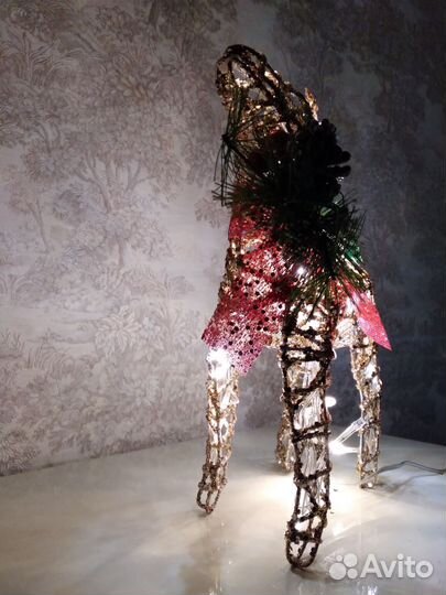 Новогодний олень с подсветкой