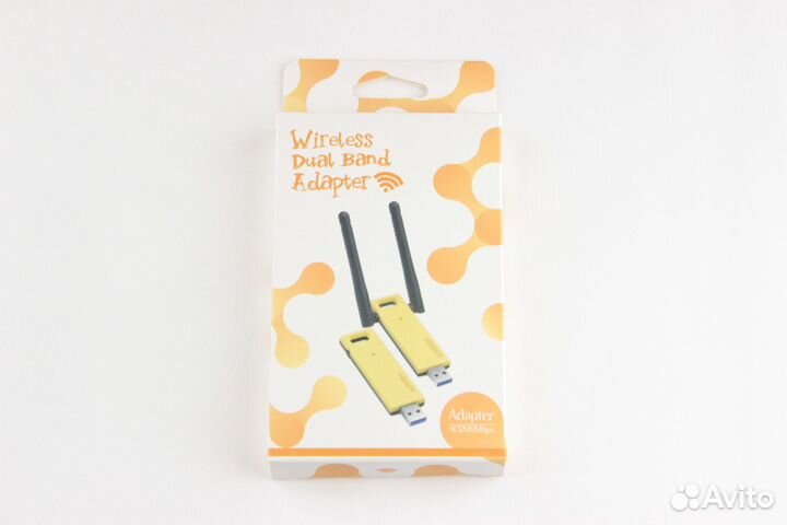 USB Wi-fi адаптер с двойной антенной, 2.4 - 5GHz