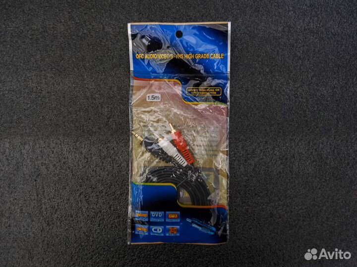 AUX mini Jack 3.5мм - 2x RCA 1.5м