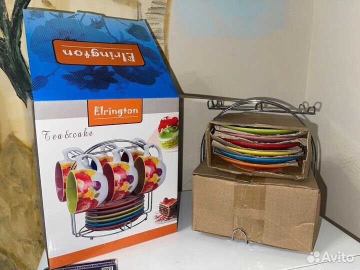 Набор чашек с блюдцами для чая