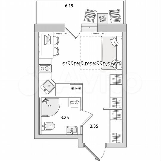 Квартира-студия, 26,7 м², 21/21 эт.