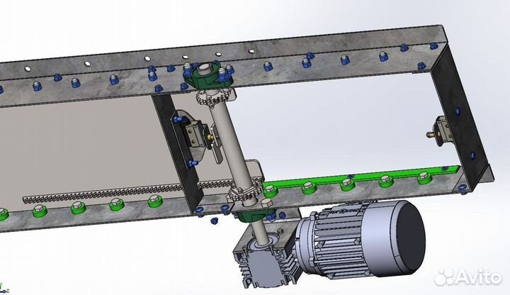 Шиберная заслонка с электрическим приводом