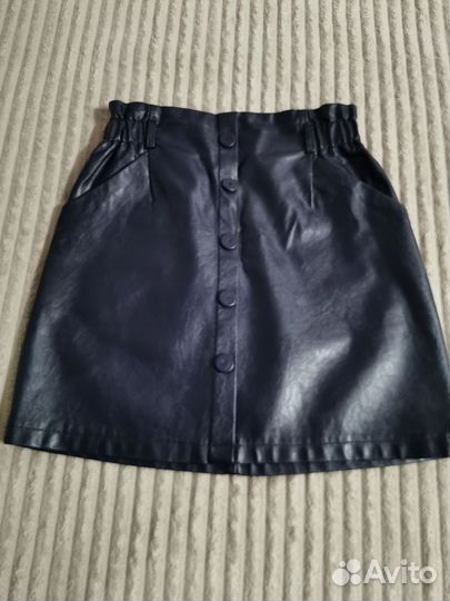 Юбка экокожа