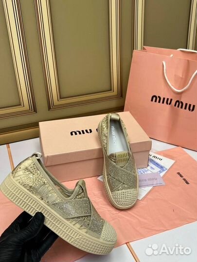 Кроссовки Кеды Слипоны Miu Miu Размер 36-40