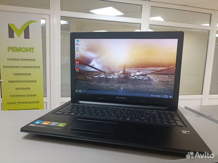 Мощный lenovo g505s A8/6gb/R5M230/SSD256/HDD1000gb